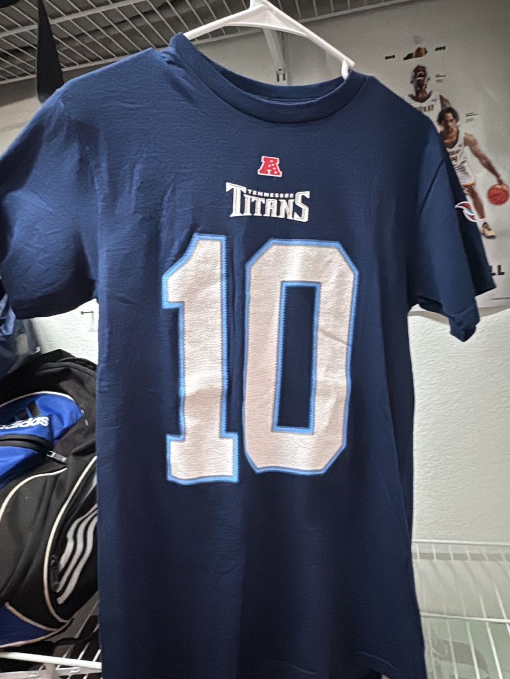 Kids Navy Football Graphic Tee - #10